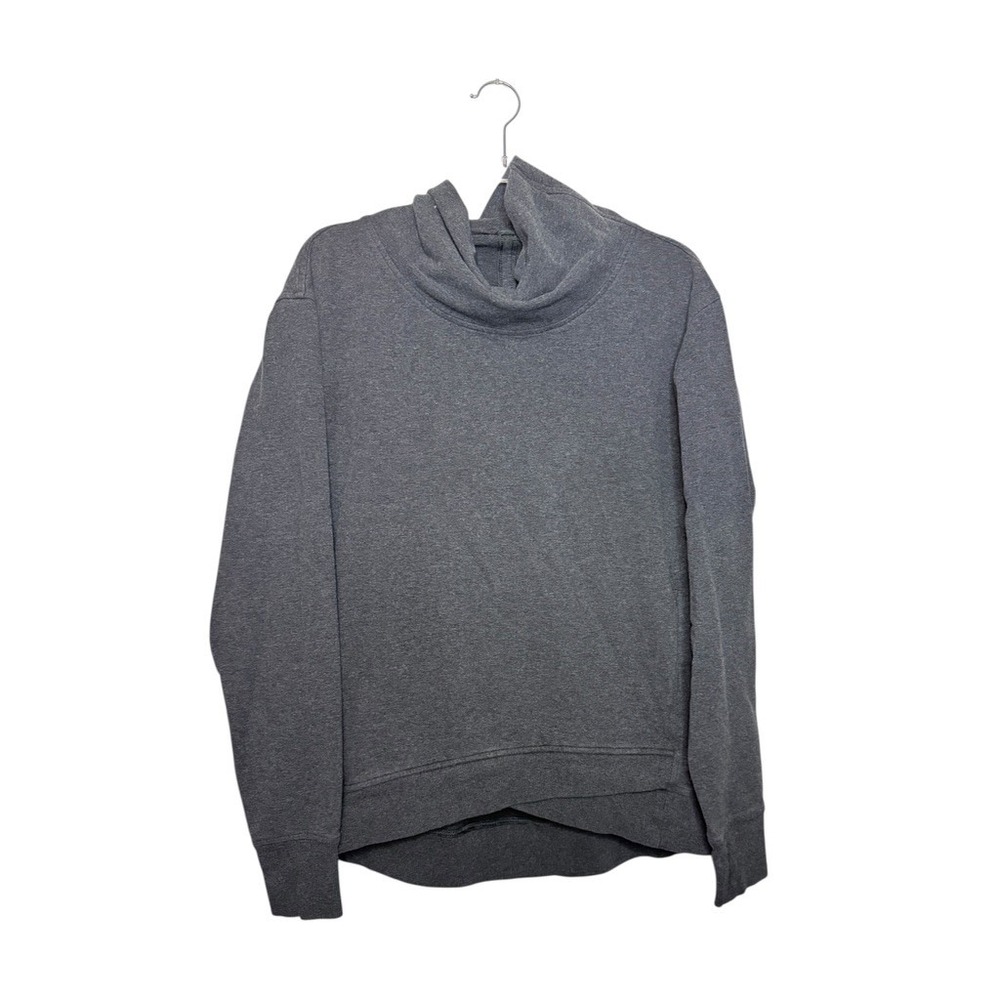 Lululemon On The Double Grey‎ Cowl Neck Long Sleeve Sweatshirt Pullover Women 10